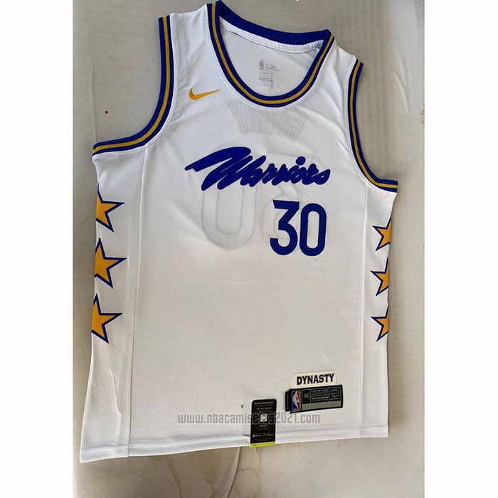 Camiseta Golden State Warriors Stephen Curry #30 Champs Whitestars 2022-23 Blanco